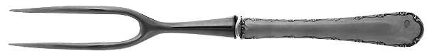 Petit Point (Sterling, 1957) Small Steak Carving Fork with Stainless Prongs