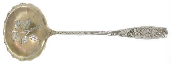 Pomona (Sterling, 1887) Large Soup Ladle, Bright Cut Solid Piece