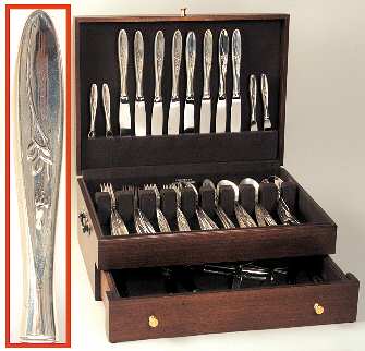 Rose Solitaire (Sterling, 1954) 62 Piece Set