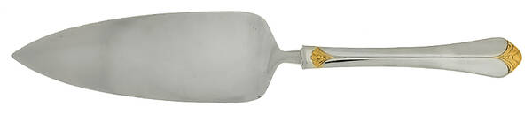Santa Barbara Gold (Stainless) Pie Server with Serrated Stainless Blade HC