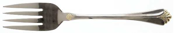 Santa Barbara Gold (Stainless) Medium Solid Cold Meat Serving Fork