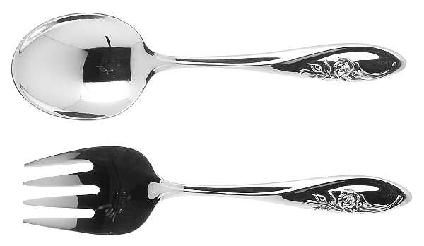 Sculptured Rose (Sterling, 1961) 2 Pc Baby Set (BF, BS)