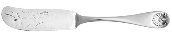 Shell II (Silverplate, 1889) Flat Handle Bright Cut Master Butter