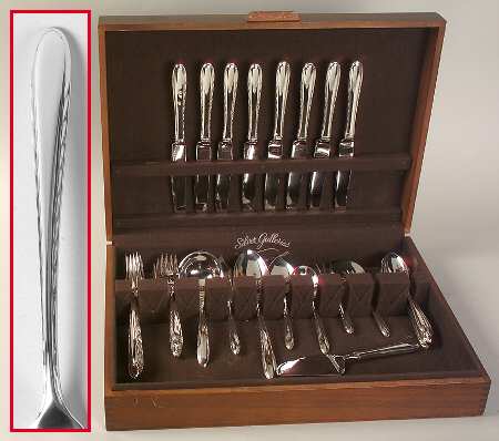 Silver Flutes (Sterling, 1941, No Monograms) 40 Piece Place Set