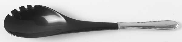 Silver Flutes (Sterling, 1941, No Monograms) Salad Serving Fork with Plastic Prongs