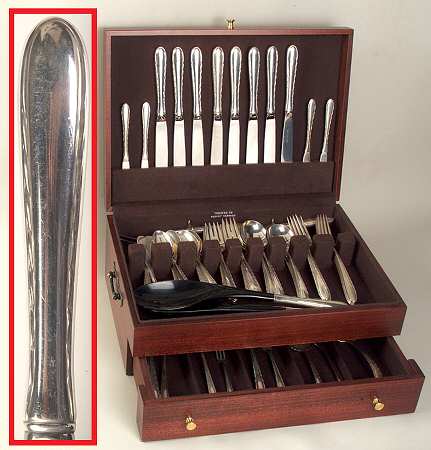 Silver Flutes (Sterling, 1941, No Monograms) 61 Piece Set