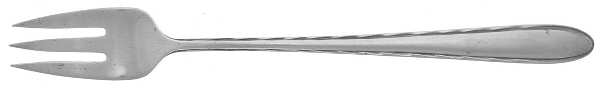 Silver Flutes (Sterling, 1941, No Monograms) Cocktail/Seafood Fork