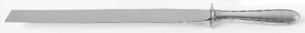 Silver Flutes (Sterling, 1941, No Monograms) Ham Slicer Knife with Stainless Blade