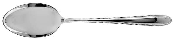 Silver Flutes (Sterling, 1941, No Monograms) Dessert/Oval Soup Spoon