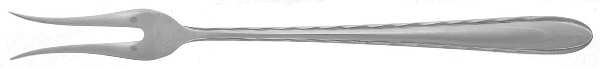 Silver Flutes (Sterling, 1941, No Monograms) Short Handle Pickle/Olive Fork