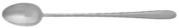 Silver Flutes (Sterling, 1941, No Monograms) Iced Tea Spoon