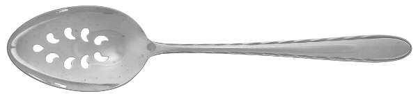 Silver Flutes (Sterling, 1941, No Monograms) Pierced Tablespoon (Serving Spoon)