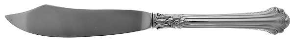 Silver Plumes (Sterling, 1939, No Monograms) Individual Fish Knife with Stainless Blade