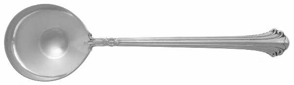 Silver Plumes (Sterling, 1939, No Monograms) Round Bowl Soup Spoon (Cream Soup)