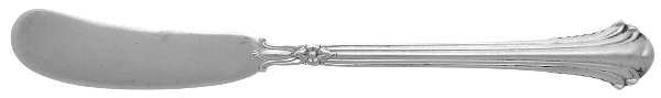 Silver Plumes (Sterling, 1939, No Monograms) Flat Handle Butter Spreader