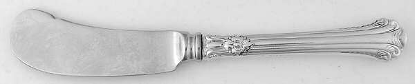 Silver Plumes (Sterling, 1939, No Monograms) Butter Spreader Hollow Hdl-Paddle/Stainless Blade