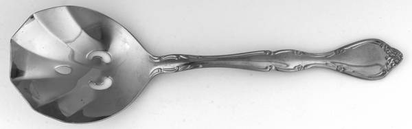 Winter Rose (Stainless) Solid Pierced Casserole Spoon