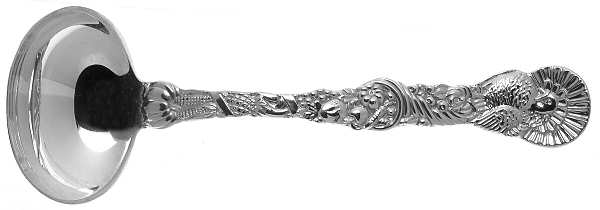 Turkey Motif (STERLING) Solid Gravy Ladle
