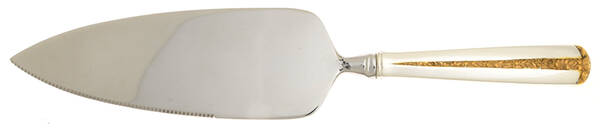 Rambler Rose Gold (Sterling, 1992) Pie Server with Serrated Stainless Blade HC