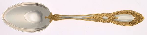 King Richard Gold (Sterling, Gold Acct) Dessert/Oval Soup Spoon