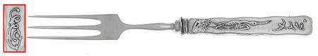 Lap-Over-Edge (Acid Etched) Individual Silverplate Prong Bird Fork