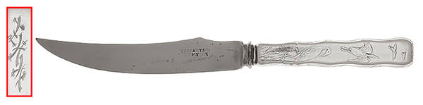 Lap-Over-Edge (Acid Etched) Individual Silverplate Blade Bird Knife