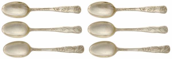 Lap-Over-Edge (Acid Etched) (Set of 6) Demitasse Spoons
