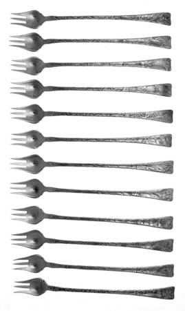 Lap-Over-Edge (Acid Etched) Oyster Fork - Set of 12