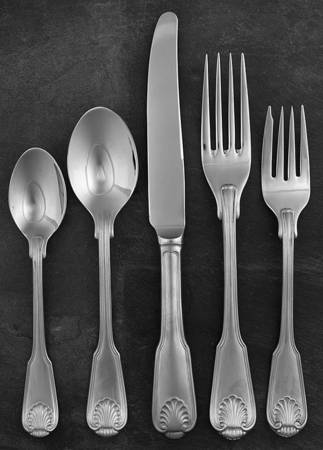 London Shell (Stainless) 5 Piece Place Setting