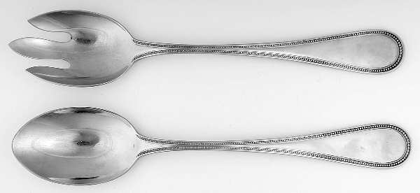 Beaded Antique (Stainless) (2 Pc) Solid Buffet Serving Set