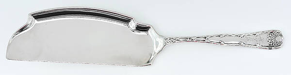 Wave Edge (Sterling, 1884, Monograms) Large Flat Handle Crumb Knife/Crumber