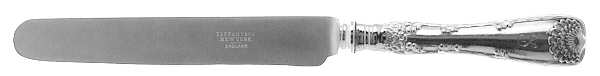 Wave Edge (Sterling, 1884, Monograms) Blunt Hollow Knife with Bolster