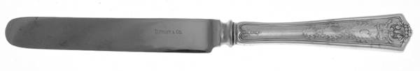 Winthrop (Sterling, 1909, Monograms) Dessert/Tea Knife with Stainless Blade