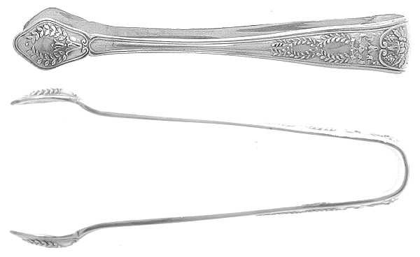 Winthrop (Sterling, 1909, Monograms) Small Sugar Tongs