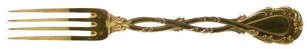 Trianon Gold (Sterling, Gold Vermeil) European Fork
