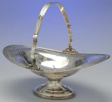 Louis XIV (Sterling, Hollowware) 13" Handled Oval Footed Centerpiece