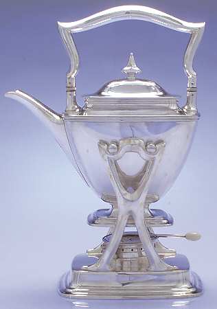 Mary Chilton (Sterling, Hollowwaree) Kettle, Stand & Burner