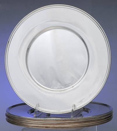 Mary Chilton (Sterling, Hollowwaree) Service/Dinner Plate - Set of 8