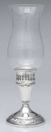 Old Master (Sterling, Hollowware, Towle Mark) Weighted Hurricane Lamp & Globe