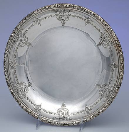 Old Master (Sterling, Hollowware, Towle Mark) Medium Sterling Sandwich Plate