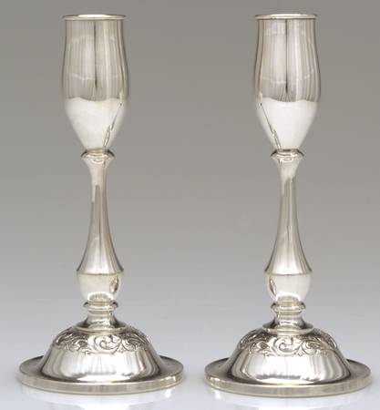 Old Master (Sterling, Hollowware, Towle Mark) Pair of 7" Weighted Candlestick