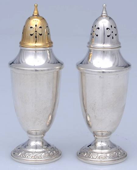 Old Master (Sterling, Hollowware, Towle Mark) Salt & Pepper Set