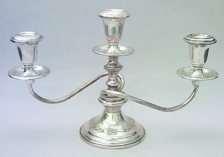 Old Master (Sterling, Hollowware, Towle Mark) Small 3 Light Candelabra
