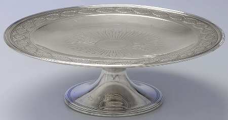 Winthrop (Sterling, 1909, Hollowware) 11" Diameter Pedestal Cake Stand