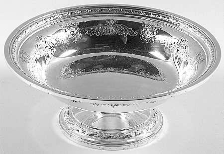 Candlelight-Chased (Sterling, Hollowware) Sterling Footed Bon Bon Bowl
