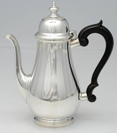Queen Anne (Sterling, 1870, Hollowware) Sterling Demitasse Pot