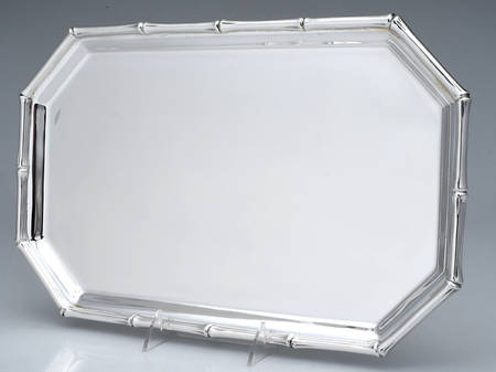 Bamboo (Sterling, 1961, Hollowware) Large Waiter Tray