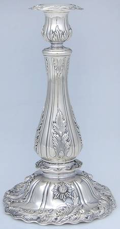 Chrysanthemum (Strl, 1880, Hlwr, 925-1000, FloralEdge) 9" Candlestick