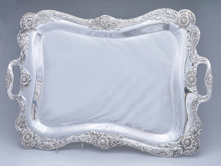 Chrysanthemum (Strl, 1880, Hlwr, 925-1000, FloralEdge) Large Waiter Tray
