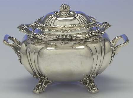 Chrysanthemum (Strl, 1880, Hlwr, 925-1000, FloralEdge) Demi Sugar Bowl